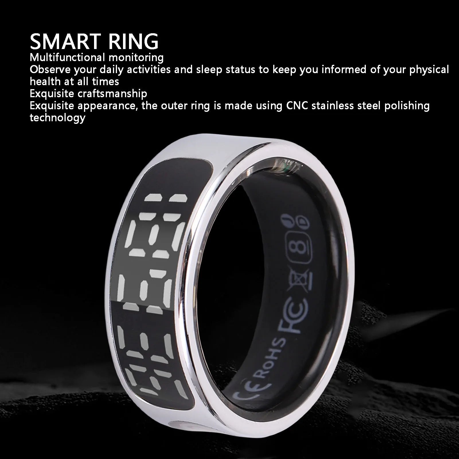 Smart  Sports Sleep Monitoring  Control Stainless Steel Health   with Display Screen Smart Health