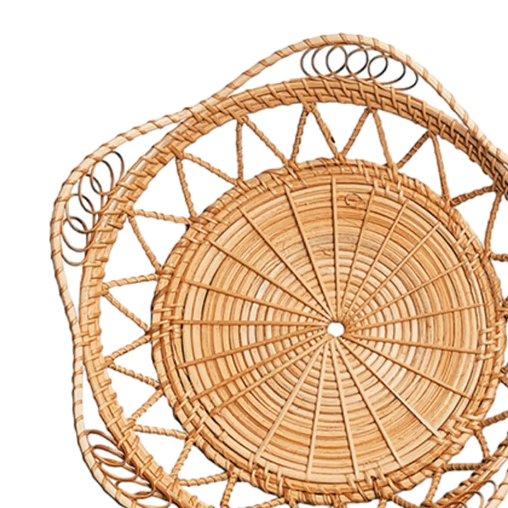 Wall Decor Set Decorative Unique Rattan Woven Handicraft Wall Ornaments Wall Art for Cafe Restaurant Hotel Farmhouse Hallway
