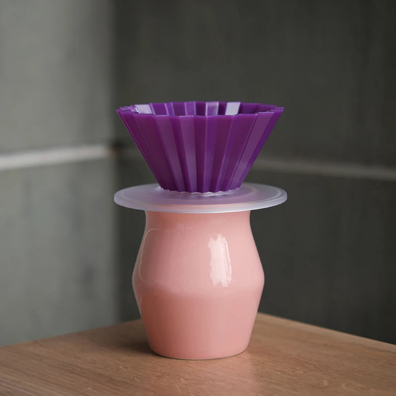 Designed Hand-Poured Ceramic Coffee Tasting Cup Sensory Flavor Sharing Coffee Filter Cup Set American Style Freshness