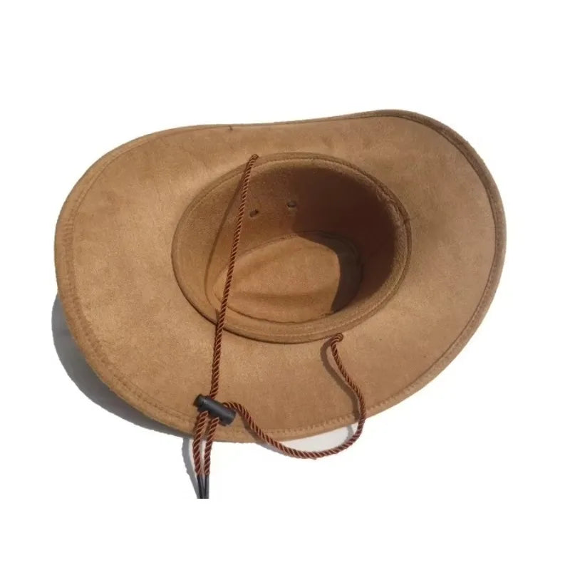 Cowboy Hat Faux Leather Men and Women Travel Caps Fashion Western Hats Chapeu Cowboy Sun Hat