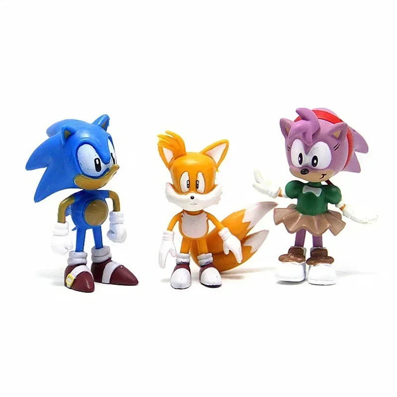 6-7cm Children's Sonic Character Nacreus Tales Movable Dolls PVC Toy Shadow Tail Character Children's Gift Free Delivery