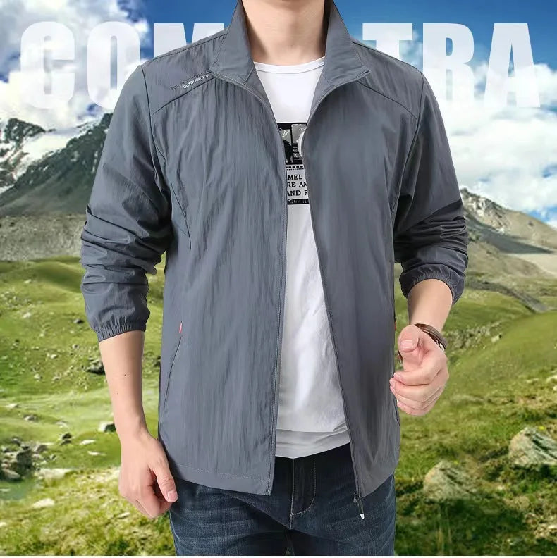 2025 New UPF50+ Thin Ice Silk Sun Protection Jacket for men and women Summer Sports UV protection skin clothing breathable M-5XL