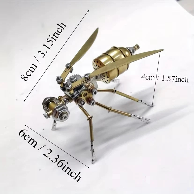 Steampunk Bee 3D Metal Dragonfly spider Puzzle for Adults & Teens DIY Craft Set Gold Mechanical Insect Model Unique Gift Idea