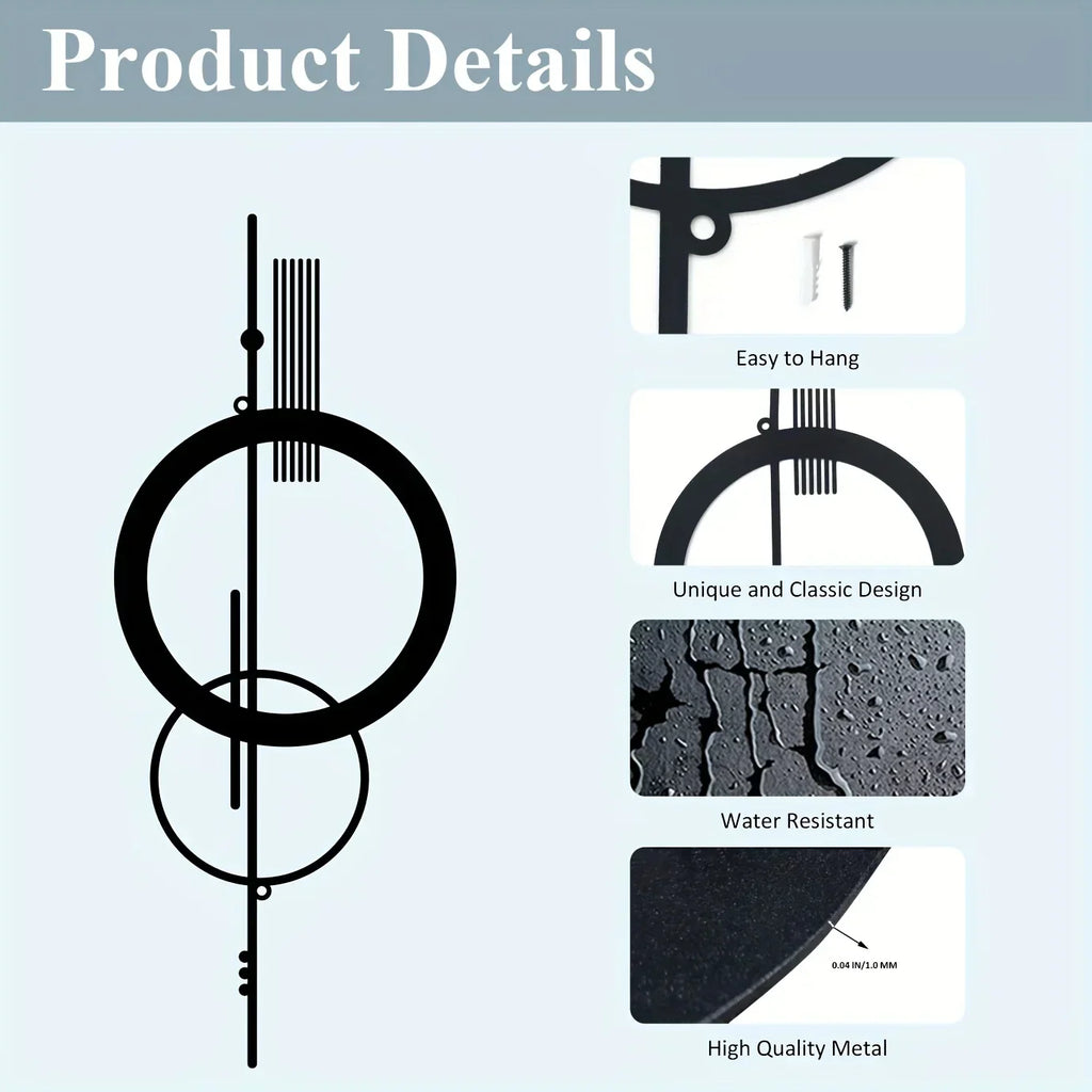 Minimalist Wall Decor: Metal Geometric Hanging" Bring a touch of modernity to your home.