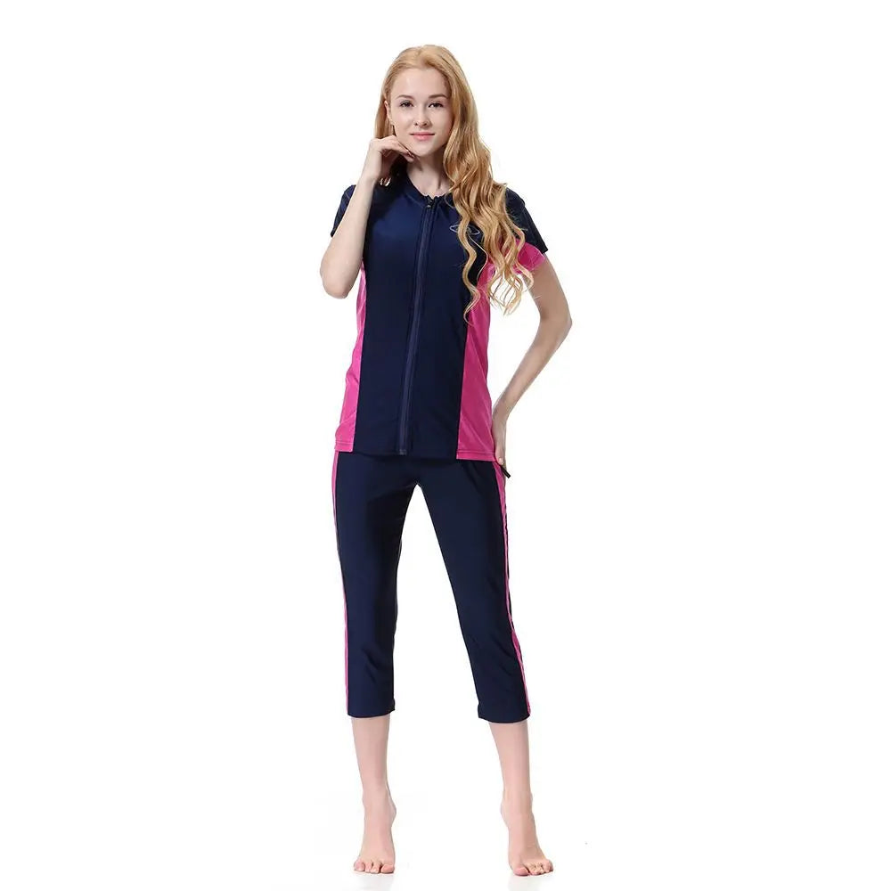 Three-piece suit muslim Swimwears Highly Elastic with Chest Pad First Class Comfortable Sportswear Outdoor Swimwear for Women
