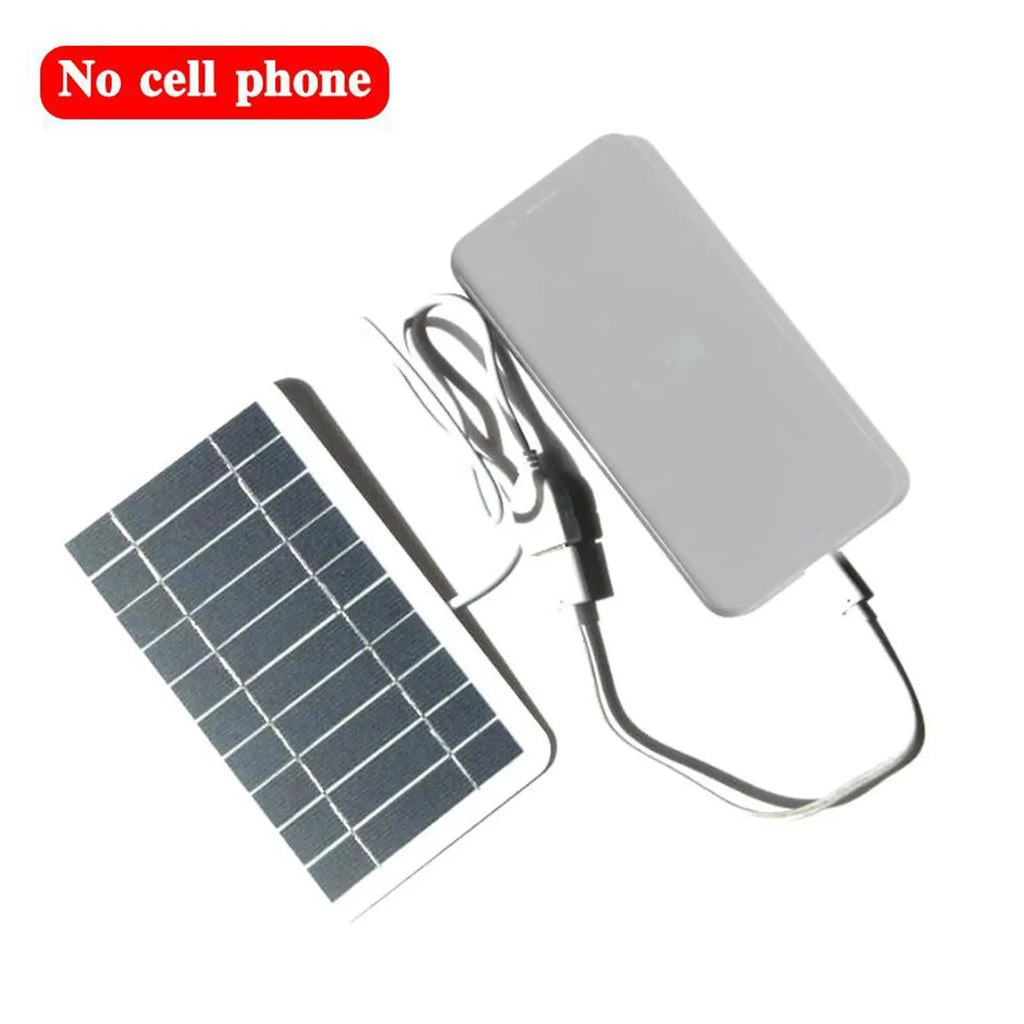 Usb Solar Charger Panel 5V 2W Solar Panel with Usb Safe Charge Stabilized Battery Charger for Mobile Phone Campsite