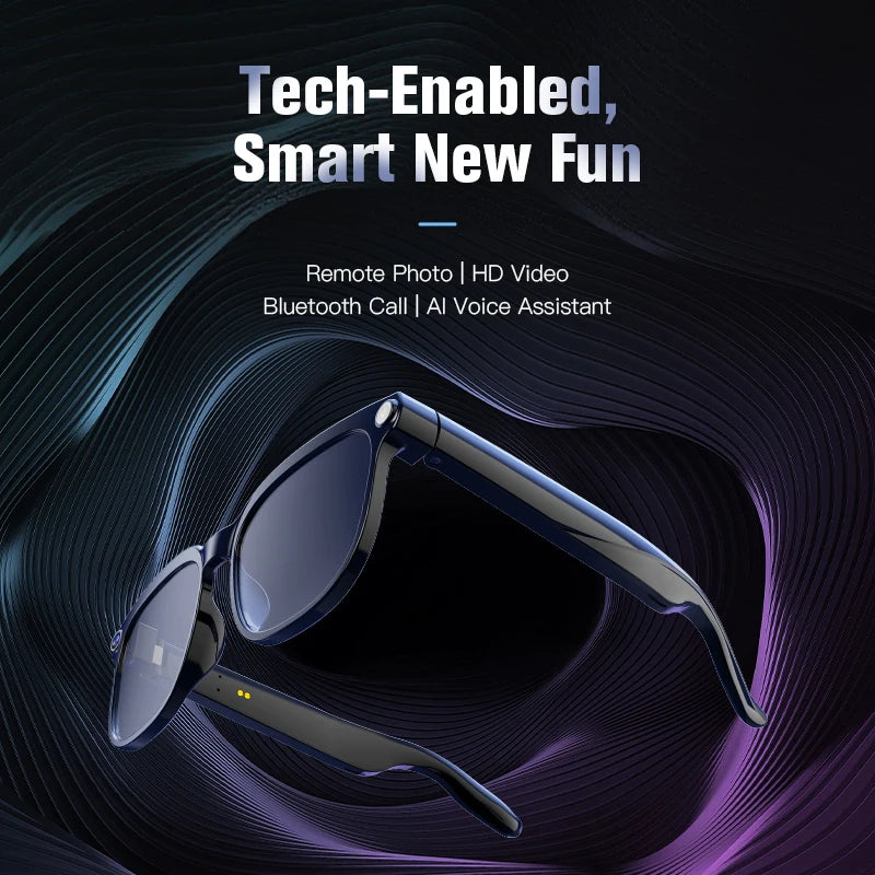 800W HD Camera Smart Glasses Photo AI Smart Assistant AI Translation Video Recording Smart Touch IP65 Waterproof Smart Glasses