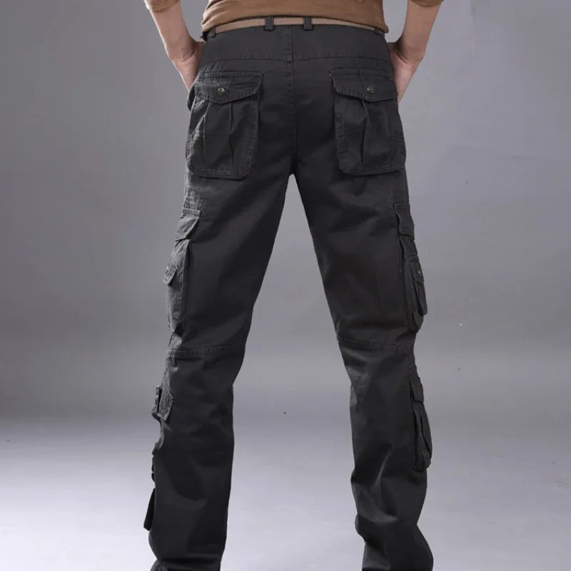 Khaki Trousers Man Work Wear Autumn Winter Multipockets Straight Cargo Pants for Men Multi Pocket Baggy Slacks Fashion Cheapest