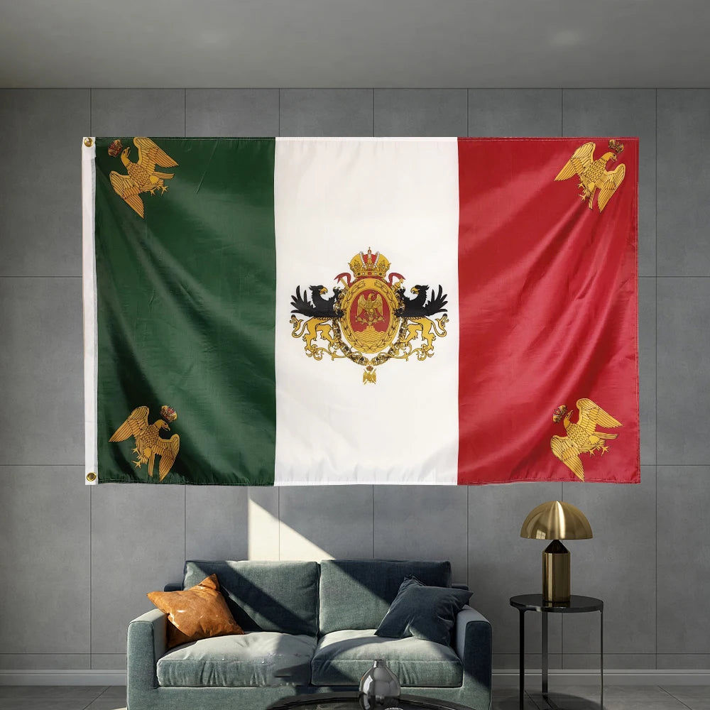 Mexican Flag of Mexico Historical Empire Banner Of Various Periods Design Outdoor Advertising Banner Decoration Party Graphic