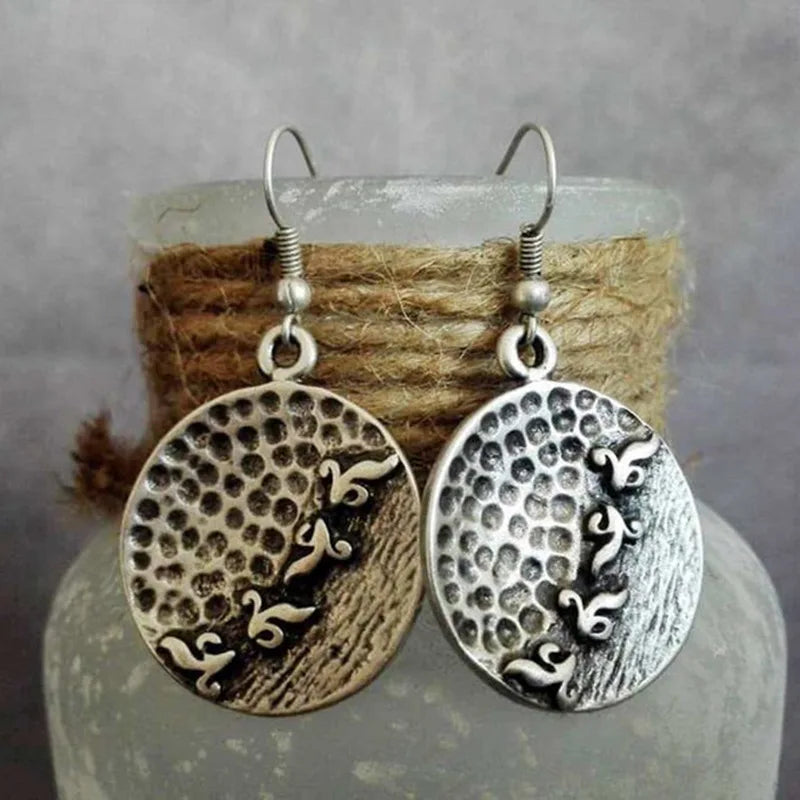 Indian Tribe Statement Dangle Earrings For Women Female Jewelry Vintage Ethnic Metal Drop Earrings Long Earring Accessories