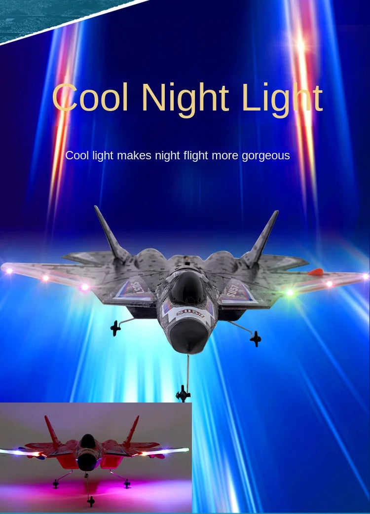 Rc Plane SU 57 Radio Controlled Airplane with Light Fixed Wing Hand Throwing Foam Electric Remote Control Plane