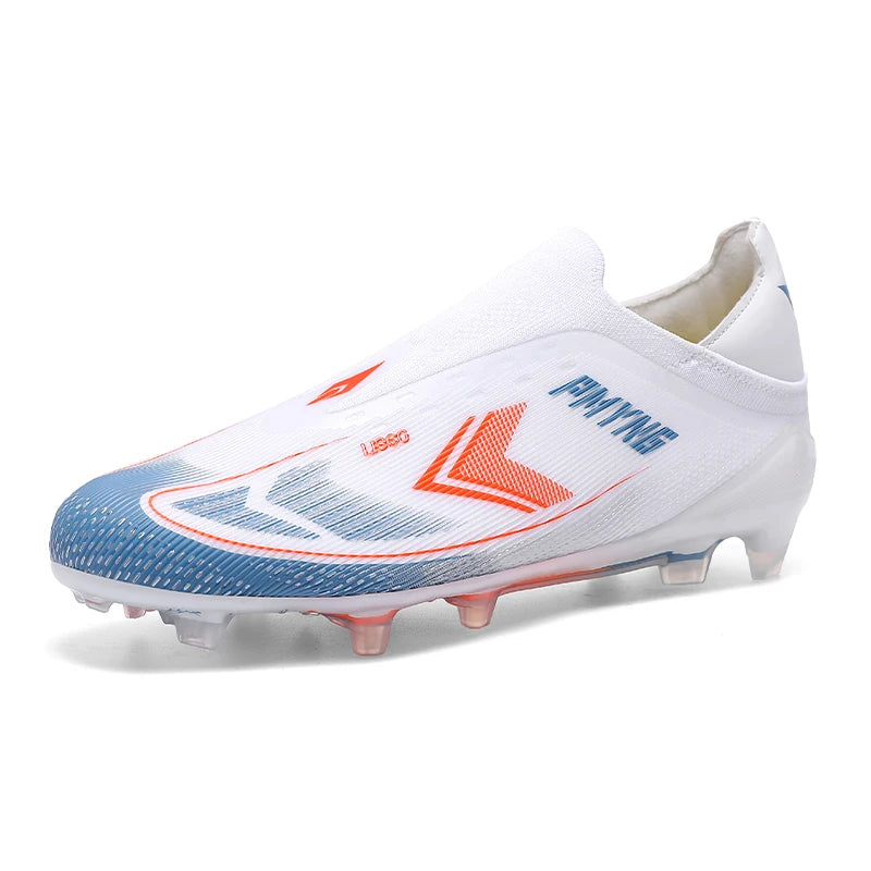 Professional-Level Football Shoes: High-Elastic Flyknit + Fg Long Studs No Slipping during Sudden Stops and Turns on the Field.