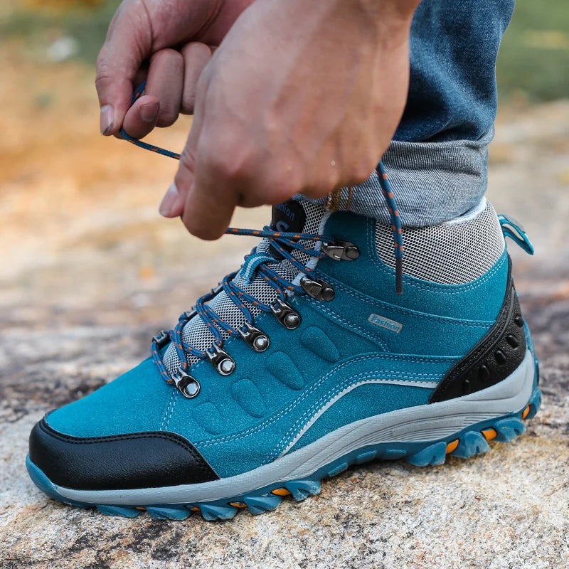 High-top Boots Women Comfortable Casual Anti-slip Breathable Warm Combat Boots Thick-soled Soft Outdoor Hiking Shoes Women