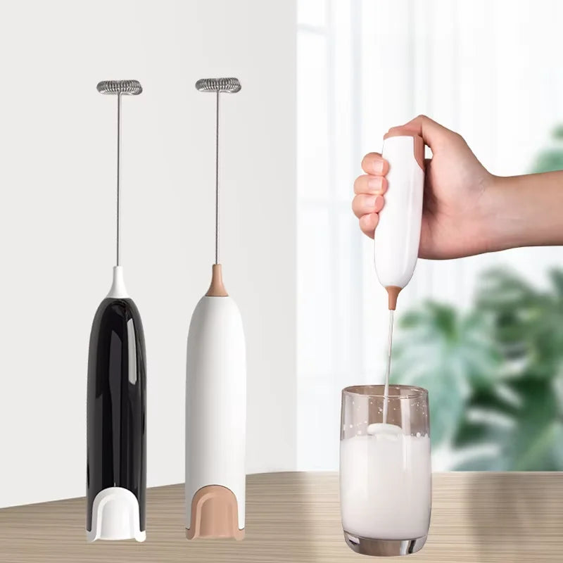 Electric Milk Frother Machine - Kitchen Drink Foamer Mixer Stirrer for Coffee Cappuccino Creamer Frothy Blend Whisker Egg Beater