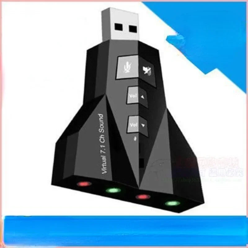 7.1 USB Sound Card External USB Audio Double Adaprter USB To Jack 3.5mm Earphone Micphone for Computer Notebook Win