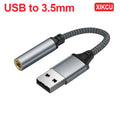 3.5mm Jack Female USB External Sound Card Audio Adapter Headphone Micphone Sound Adapter for PC Laptop USB to 3.5mm Audio Cable