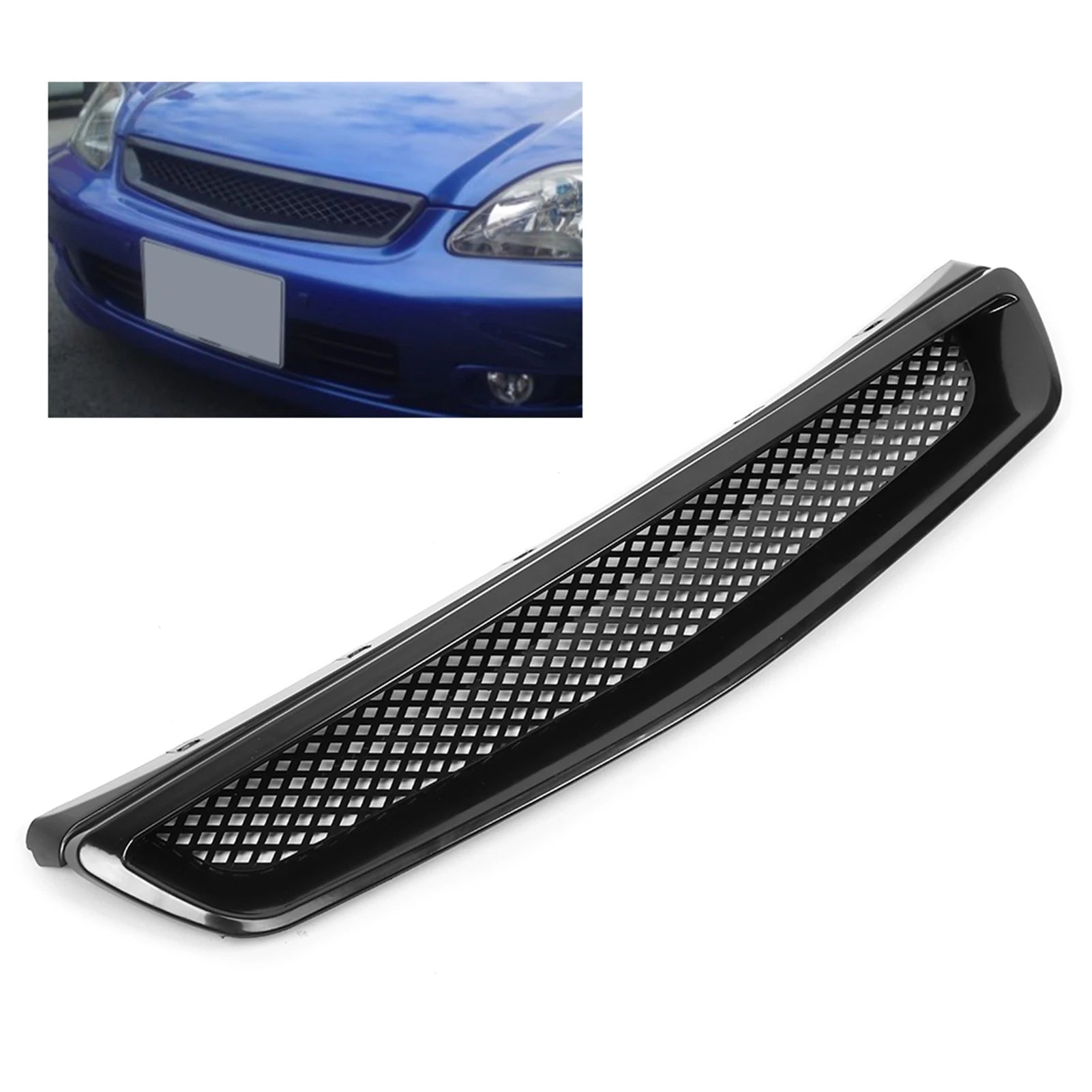Front Hood Grill Grille for Honda Civic EK JDM Type-R Style 1999-2000