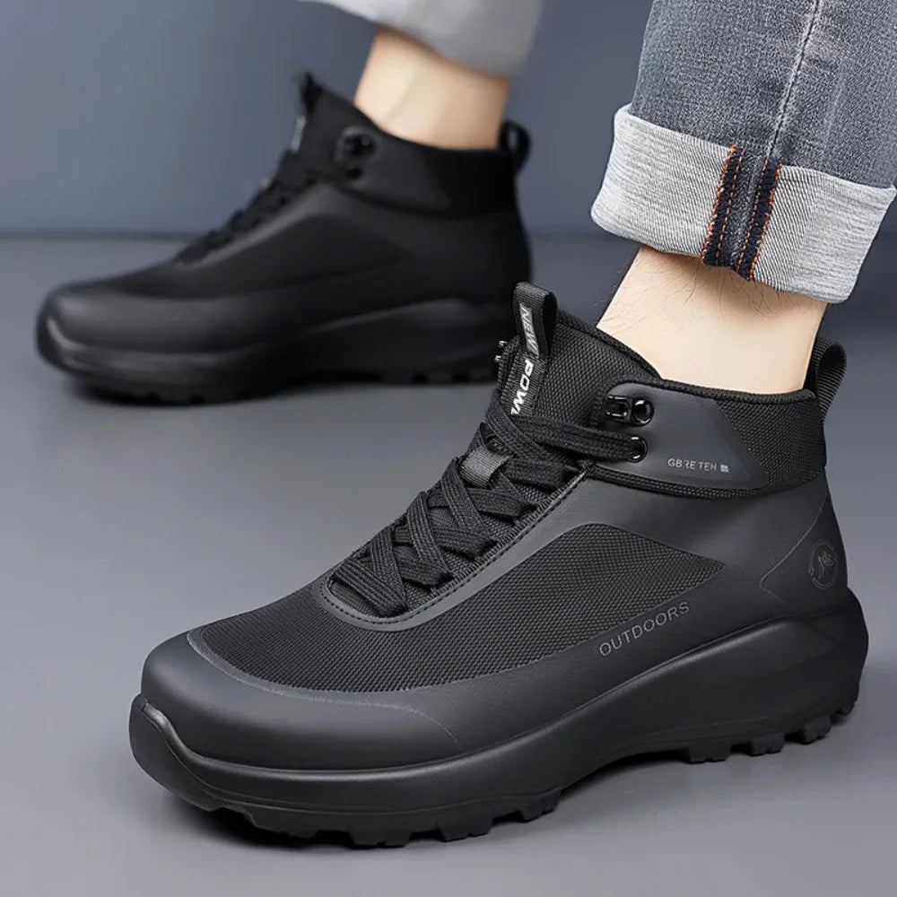 Men's High-Top Boots 2025 New Autumn Outdoor Climbing Hiking Anti-slip Thick Bottom Workwear Boots for Sports