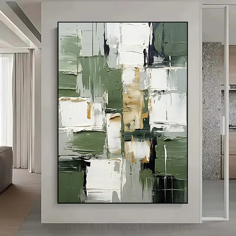 Original Large Beige Blue Abstract Handmade Canvas Painting Gray Minimalist Art White Wall Art Textured Painting Home Decorat