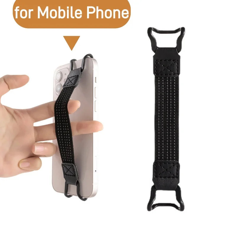 Universal E-Reader Security Hand Strap Holder For 6-7" iPhone Finger Grip PU Leather Elastics Belt for Kindle Kobo Tablets
