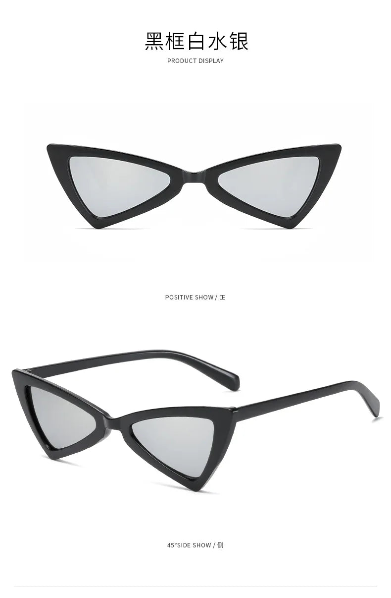 Car Driver Goggles Fashion Cute Sexy Ladies Cat Eye Sunglasses Women Vintage Retro Small Triangular Female Glasses UV Protection