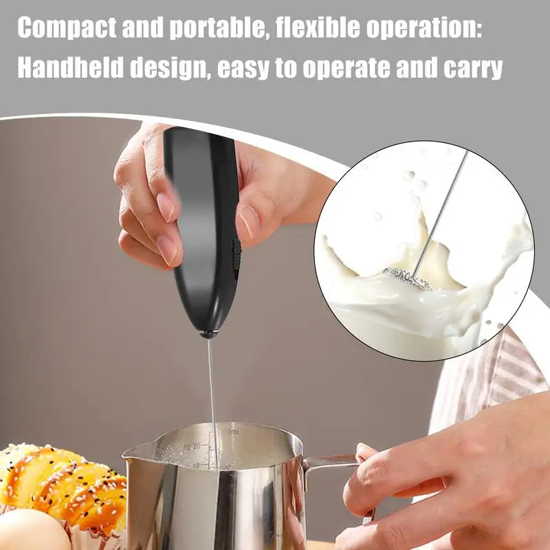 Powerful Milk Frother Wand Electric  Handheld Egg Beater Coffee Beater Egg Frother For Cooking, Mixing Milk, Blending, Whisking