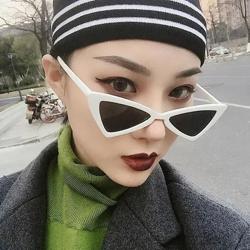 Car Driver Goggles Fashion Cute Sexy Ladies Cat Eye Sunglasses Women Vintage Retro Small Triangular Female Glasses UV Protection