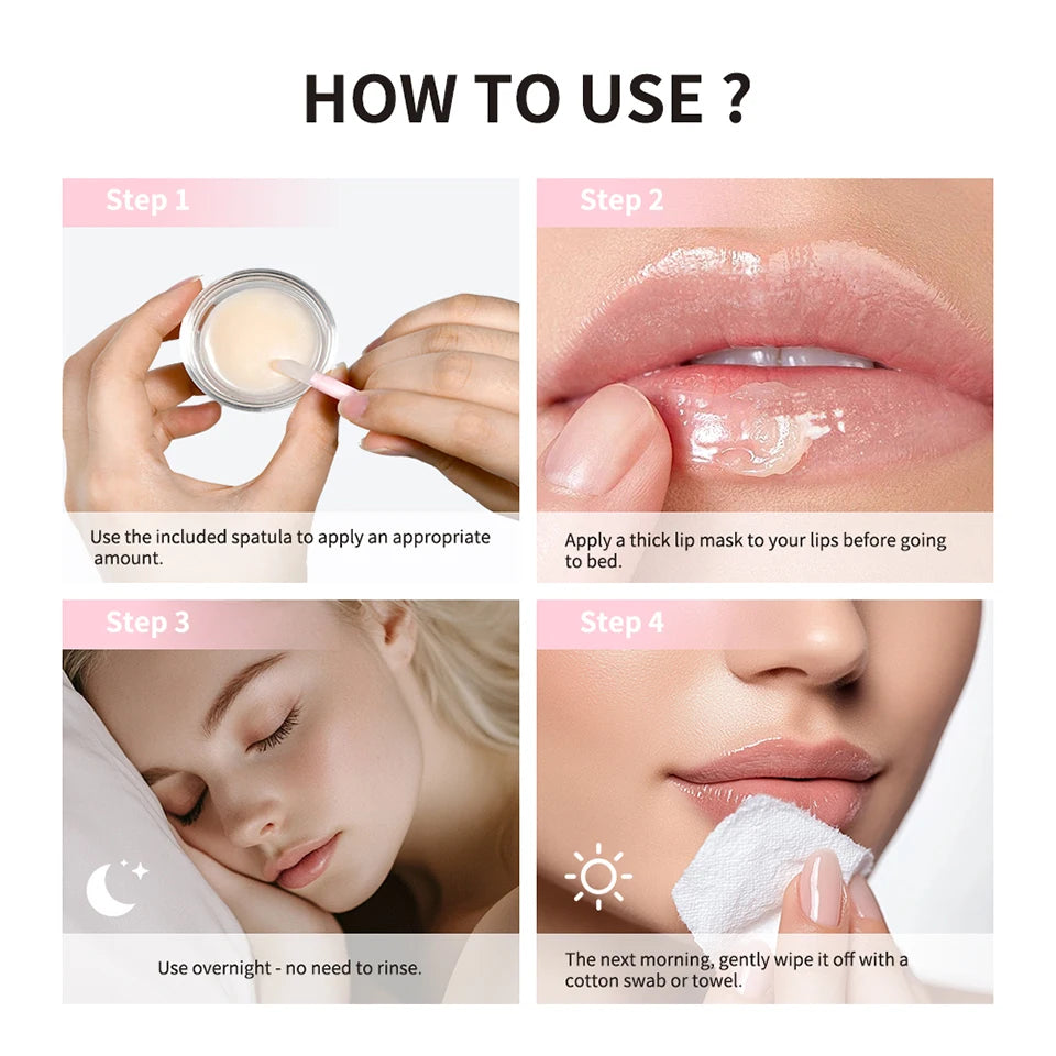 Lip Treatment Balm Hydrate Visibly Plump Lips Exfoliating Clean Moisturizer Makeup Beauty Health Care Products Skin Care Gift