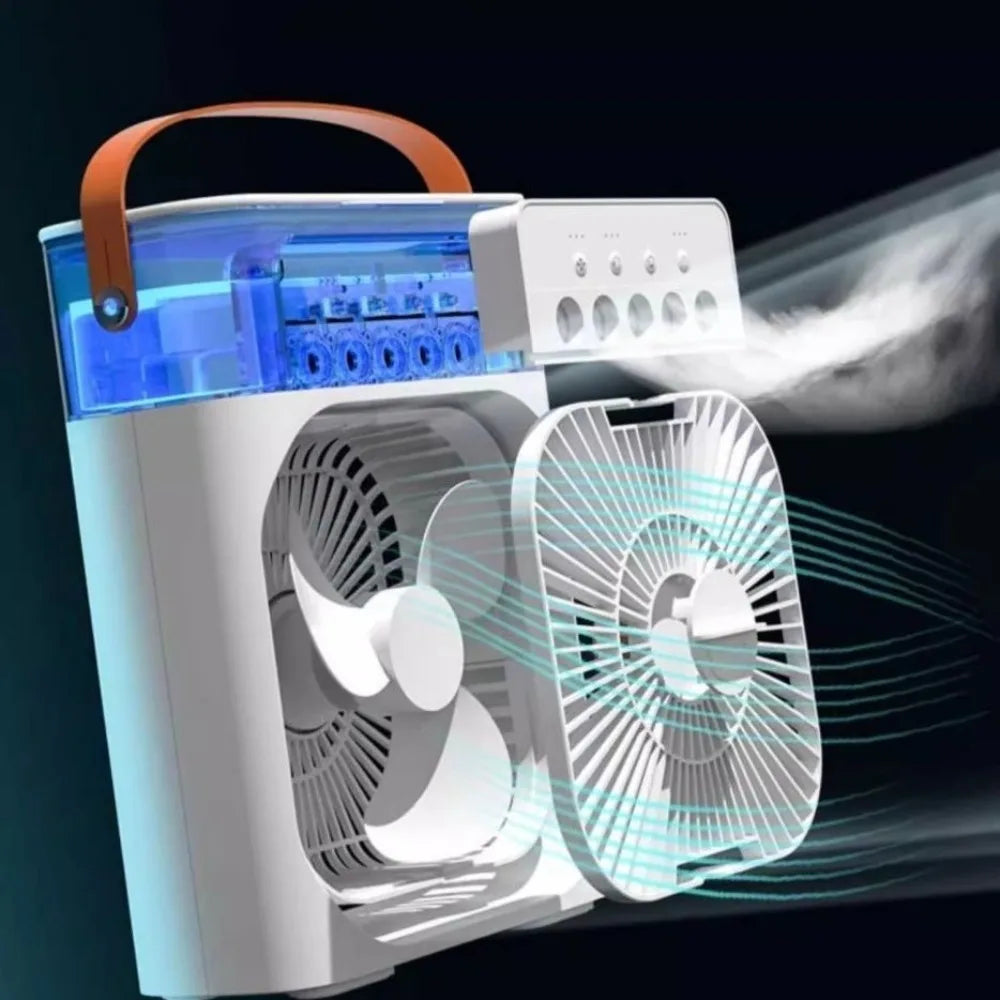 3 In 1 Fan AIr Conditioner Household Mini Air Cooler LED Night Light Portable Humidifier Air Adjustment Fan Office Home Fan