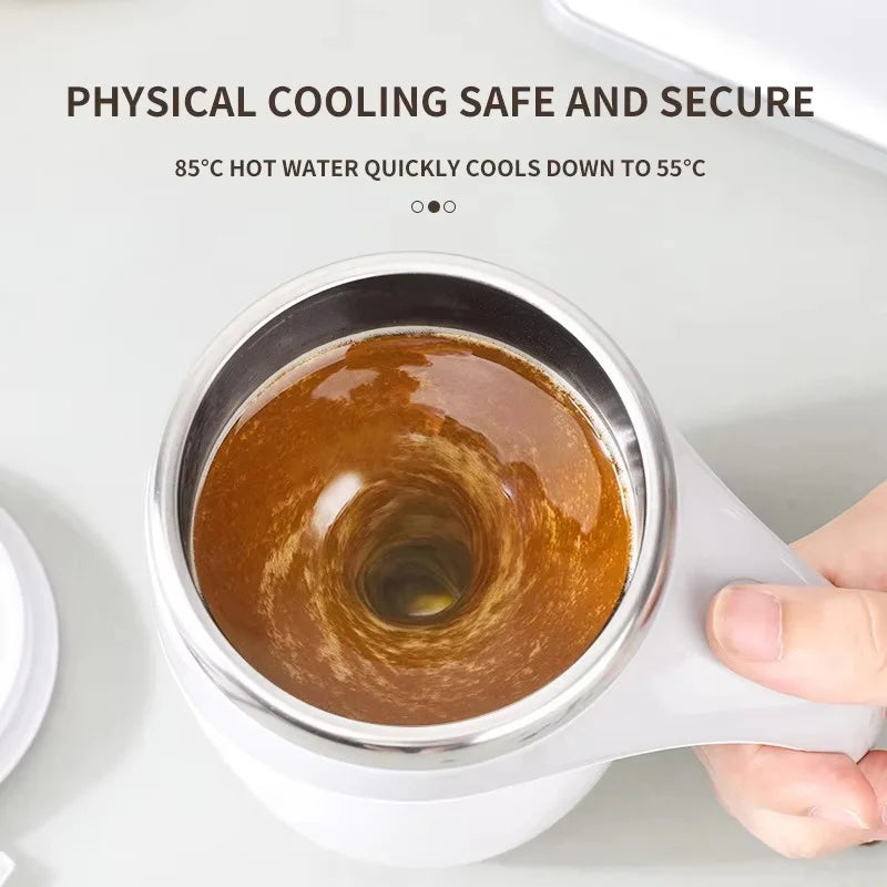 Magnetic Self-stirring Coffee Cup 304 Stainless Steel Milk Cup Smart Mug Suitable For Office Commuting USB Rechargeable