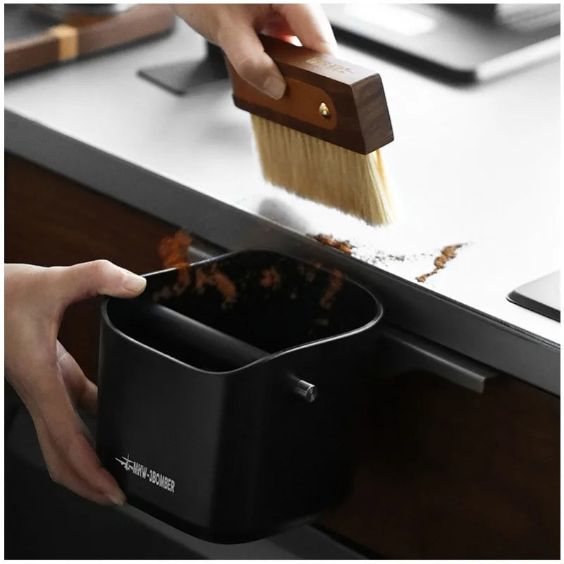 MHW-3BOMBER Small Square Coffee Grounds Bucket Home Bar Espresso Machine Waste Powder Grounds Knocking Grounds Box