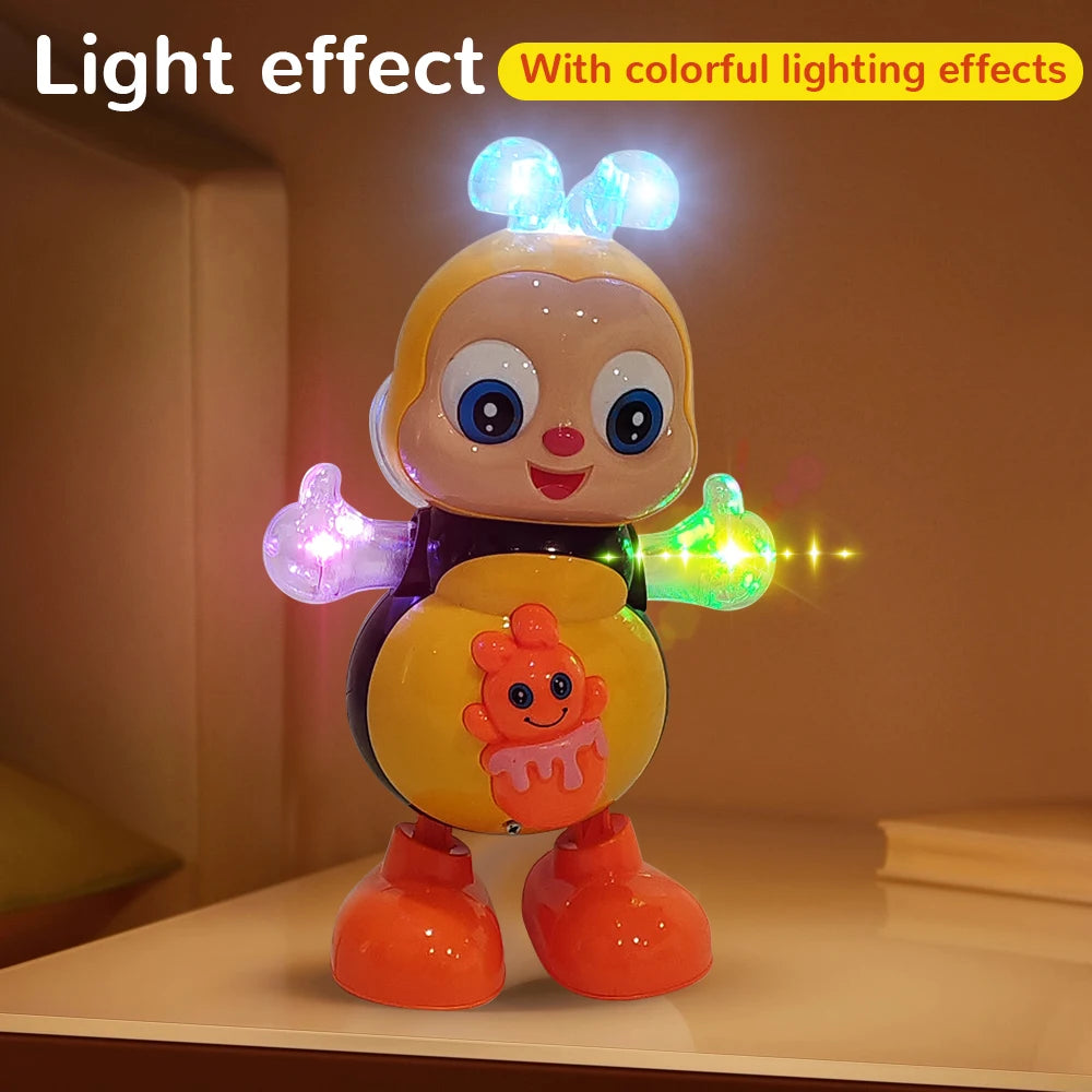 Children Electronic Pets Music Toy Cartoon Electric Vocal Toy Bee Toys With Sound Flash Lighting Sing Dance for Girls Boys Gifts