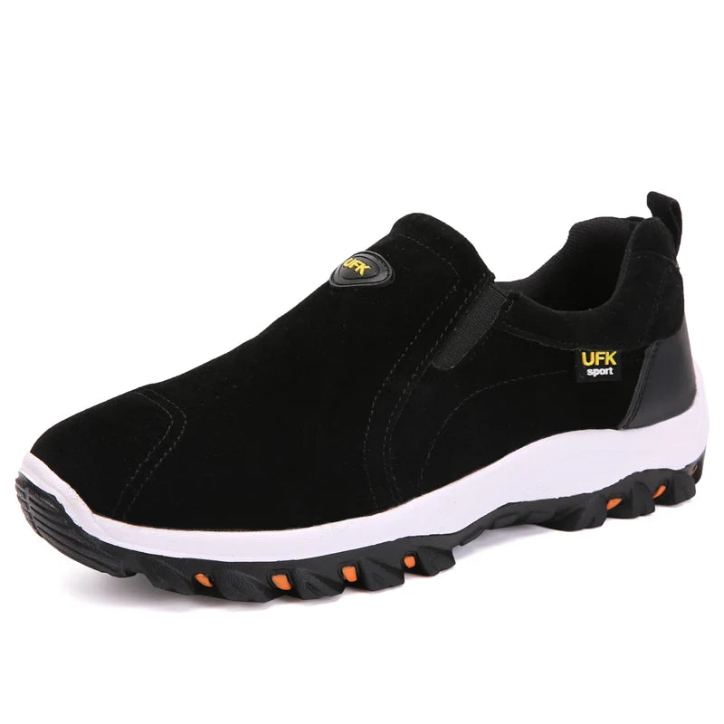 Men's Hiking Shoes Waterproof Leather Outdoor PU Shoes Wear-resistant Men Trekking Walking Hunting Tactical Sneakers