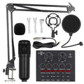 For BM800 V8 Sound Card Set Professional Audio Condenser Mic Studio Singing for Karaoke Podcast Recording Live Streaming