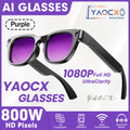 4k HD AI Smart Glasses Wearable 800W Camera Take Photo Video Bluetooth Call Voice Assistant Control Smart Sports ChatGPT Glasses