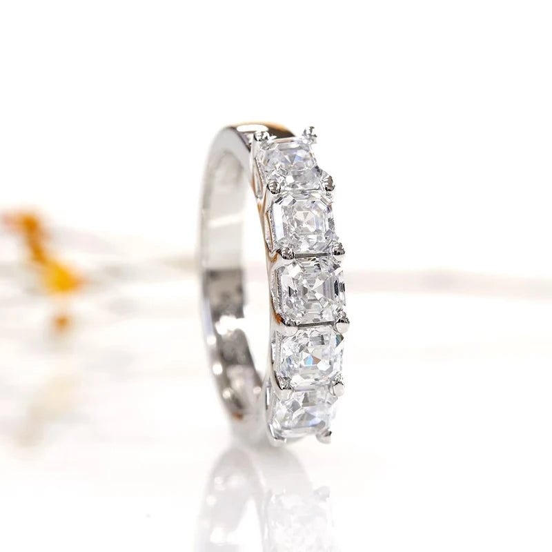 Huitan Simple Style Square Zirconia Rings Women Versatile Fashion Accessories for Engagement Women Daily Wearable Finger Jewelry - Free Item