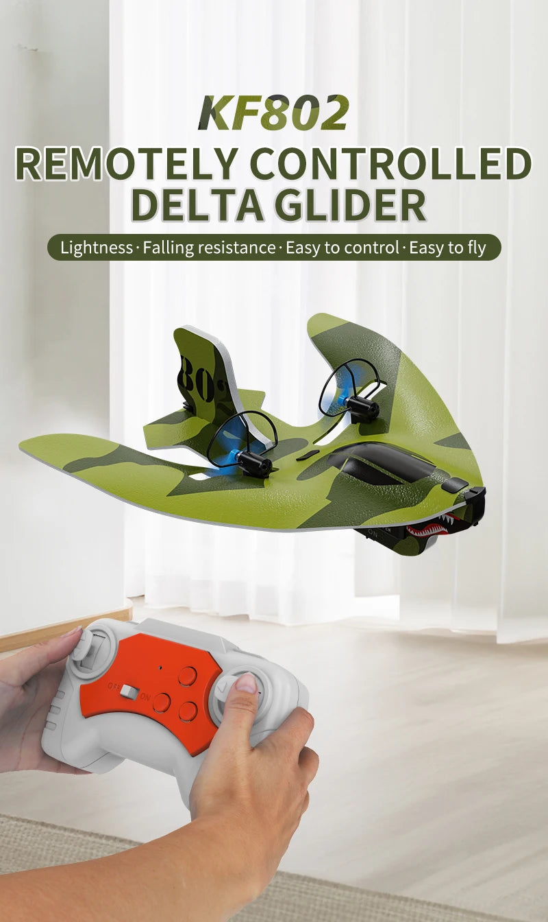 RC Plane 2.4G Remote Control Airplane Flying Model Glider With LED Lights Aircraft Foam Planes RC Toys For Children Gifts