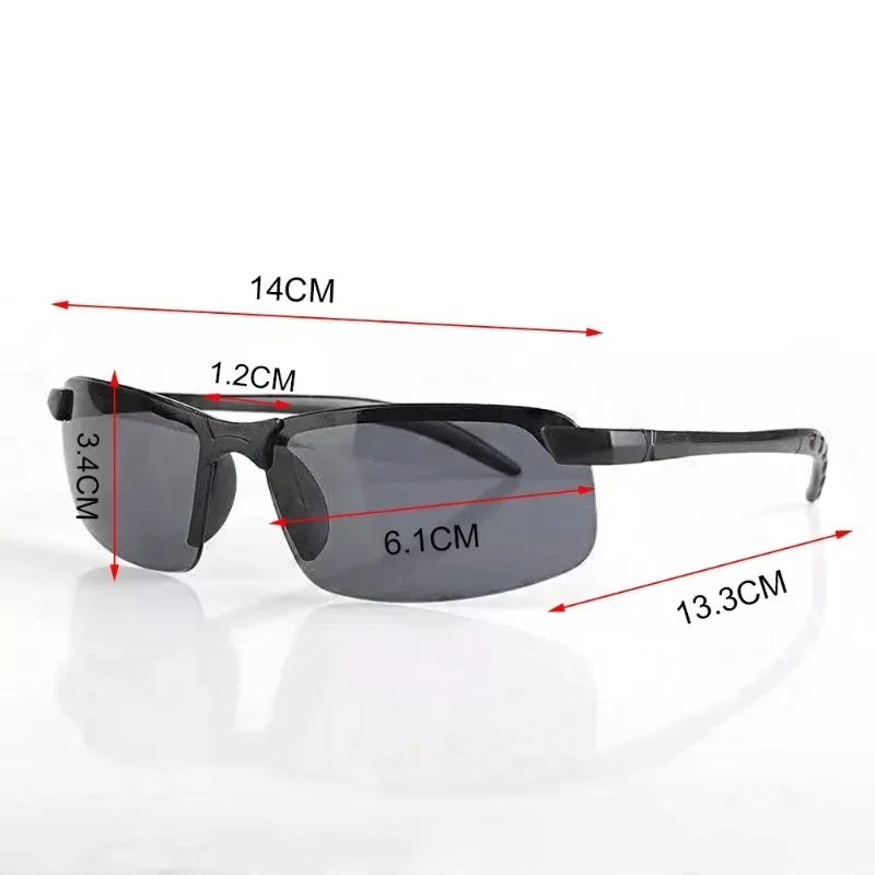 Night Vision Glasses Men Anti-Glare Driving Goggle Half Frame Polarized Sunglasses for Driver UV400 Day and Night Car Goggles