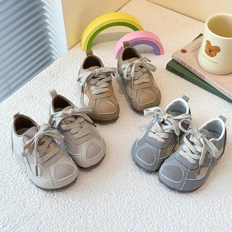 Kids Sports Shoes Toes Capped Anti-kicked Boys Girls Casual Shoes Non-slip Soft 2025 New Children Running Shoes Comfort Insole