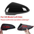 For US Ford Fusion 2013 2014 2015 2016 2017 2018 2019 2020 2021 Car Side Rearview Mirror Cover Glossy Black Clip-on Exterior