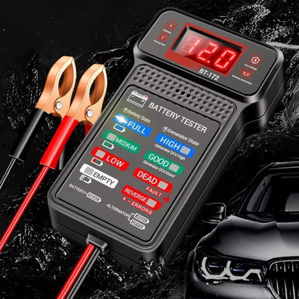 BT-171 Battery Tester LED Digital Auto Battery Analyzer Charging Cranking System Tester 12V Car Battery Checker Voltage Detector