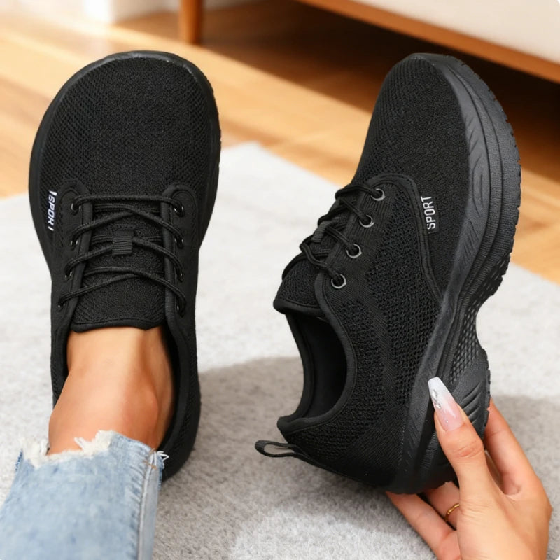 Platform Women Running Shoes Fashion Tennis Thick Barefoot Shoe Breathable Comfortable Wide Toe Simple Fitness Sneakers 2025 New - Free Item Weekend (50% off).