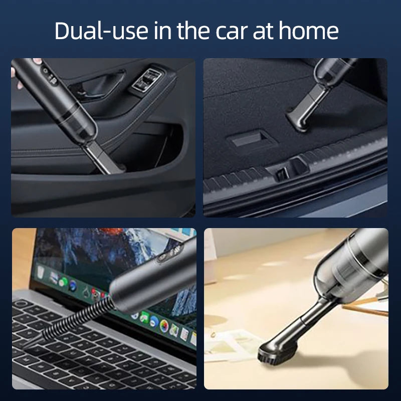 Car Vacuum Cleaner, Portable Cordless Handheld with 20000Pa Strong Suction - 2-in-1 Vacuum and Blower for Car, Home, Pet Hair
