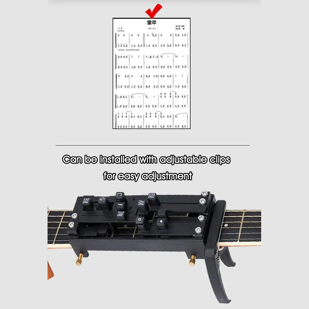 Guitar Aid Chords,Portable Guitar Learning System Teaching Beginner Trainer Practice Tools for Beginners Friends Family Adults