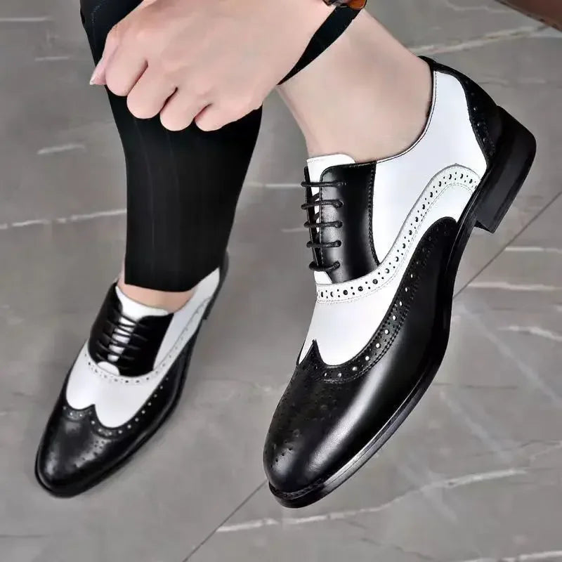Men's Shoes Luxury High Quality Dress Shoes 2026 Brand Designer Shoes for Men Sneakers Fashion Point Toe Men Party Wedding Shoe