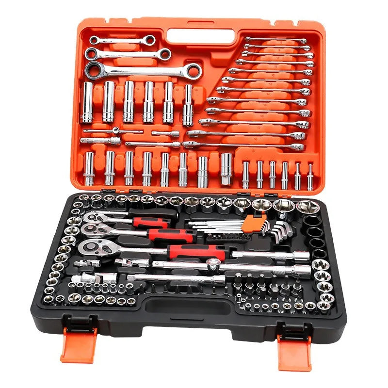 46-Piece Sleeve Ratchet Wrench Repair and Maintenance Multifunctional Sleeve and Casing Combination Toolbox