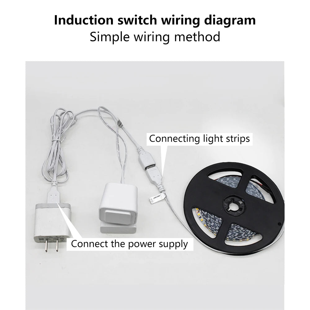 5.8GHZ Microwave Human Body Sensor Small Electric Fan LED Light with Infrared Microwave Sensor Switch Microwave Sensor Switch