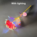 Led Valentine's Day Mother's Day Gift 24K Foil Plated Roses Artifical Flowers Wedding Decor Lover Lighting Roses Creative Gift
