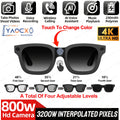 AI Smart Glasses 800W Pixel Camera Video Sport Sunglasses Recording AI Voice Translation Music WIFI Transmission BT Call Glasses