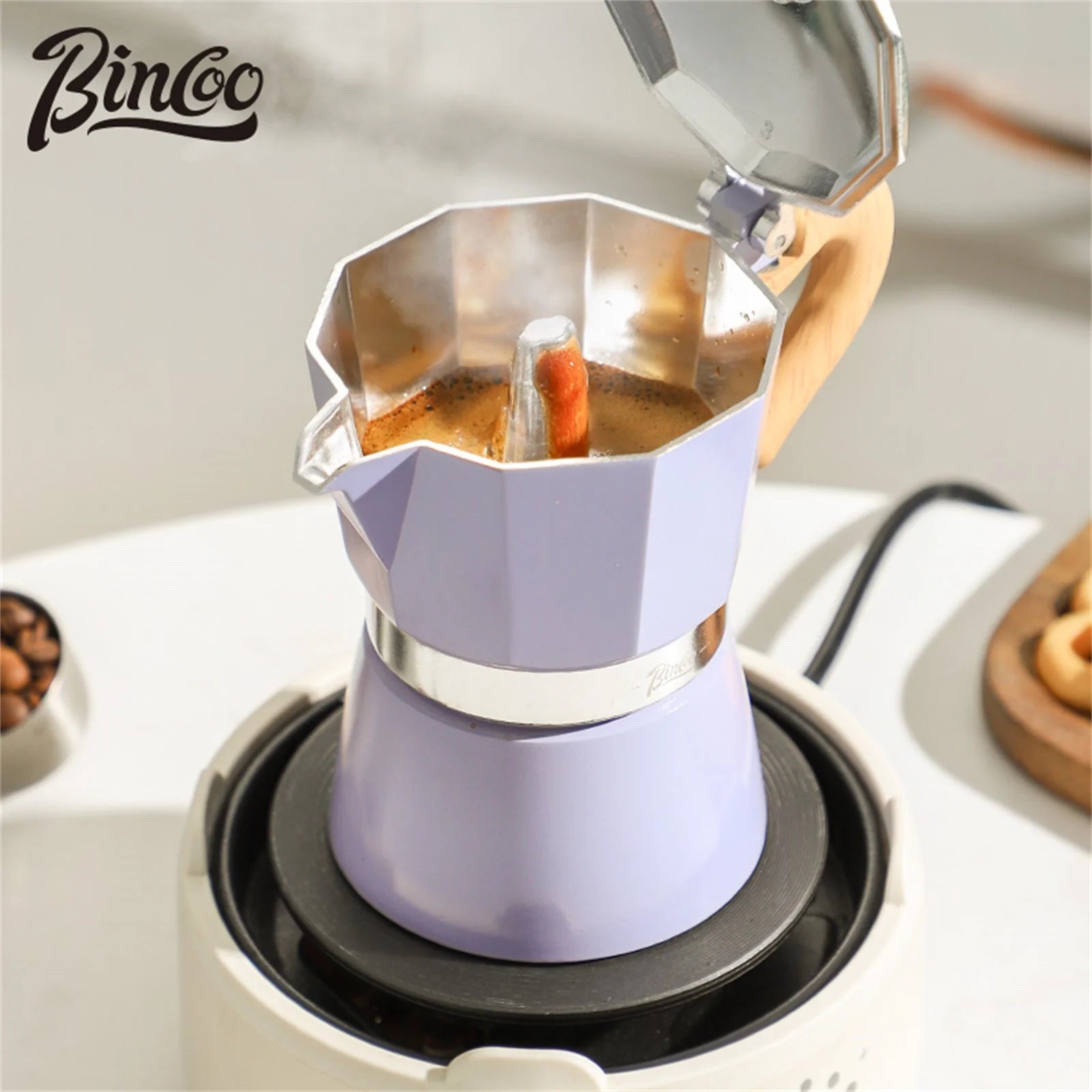 Bincoo Coffee Moka pot Classic Italian Espresso Maker Extraction Hand Brewing coffee Pot Barista Coffee Machine Coffee Utensil